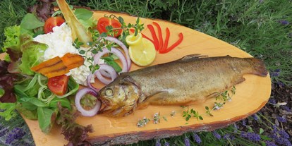 Essen-gehen - Gerichte: Wild - Steiermark - Hausgeräucherte Forelle - Hotel Restaurant Loy