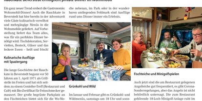 Essen-gehen - Deutschland - Aktueller Beitrag im Magazin "Land und Leben", Januar-Ausgabe 2021. - Rauchkate Beverstedt