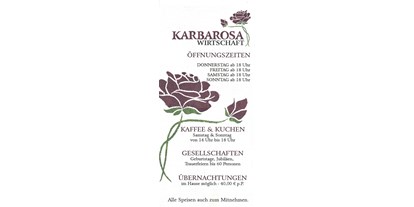 Essen-gehen - Deutschland - Deckblatt der Speisekarte der KARBAROSA Wirtschaft - KARBAROSA Wirtschaft