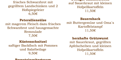 Essen-gehen - Mecklenburg-Vorpommern - Hofcafé & Hofküche Bernsteinreiter Hirschburg