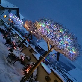 Restaurant: Terrasse im Winter - Knappenwirt